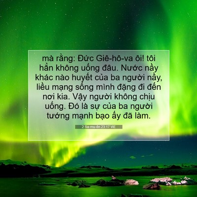 Picture 07 - 2 Sa-mu-ên 23:17 VIE - mà rằng: Đức Giê-hô-va ôi! tôi hẳn - Bible Verse Picture