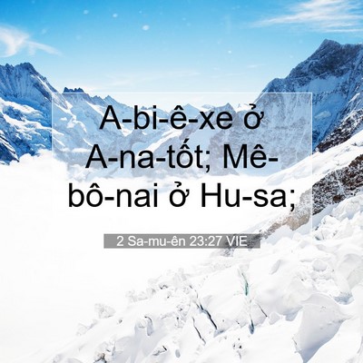 Picture 07 - 2 Sa-mu-ên 23:27 VIE - A-bi-ê-xe ở A-na-tốt; Mê-bô-nai ở - Bible Verse Picture
