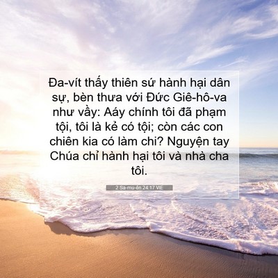 Picture 07 - 2 Sa-mu-ên 24:17 VIE - Đa-vít thấy thiên sứ hành hại dân - Bible Verse Picture