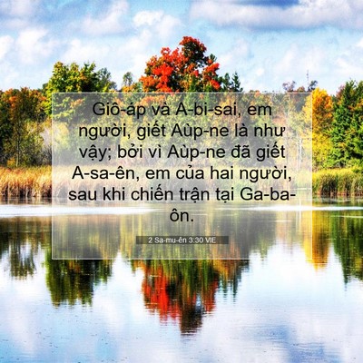 Picture 07 - 2 Sa-mu-ên 3:30 VIE - Giô-áp và A-bi-sai, em người, giết - Bible Verse Picture