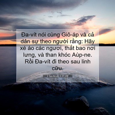 Picture 07 - 2 Sa-mu-ên 3:31 VIE - Đa-vít nói cùng Giô-áp và cả dân sự - Bible Verse Picture