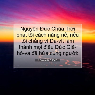 Picture 07 - 2 Sa-mu-ên 3:9 VIE - Nguyện Đức Chúa Trời phạt tôi cách - Bible Verse Picture