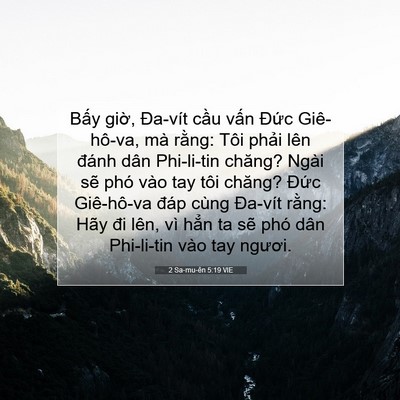Picture 07 - 2 Sa-mu-ên 5:19 VIE - Bấy giờ, Đa-vít cầu vấn Đức - Bible Verse Picture