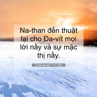 Picture 07 - 2 Sa-mu-ên 7:17 VIE - Na-than đến thuật lại cho Đa-vít mọi - Bible Verse Picture
