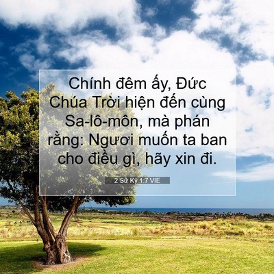Picture 07 - 2 Sử Ký 1:7 VIE - Chính đêm ấy, Đức Chúa Trời hiện - Bible Verse Picture