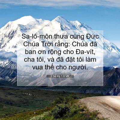 Picture 07 - 2 Sử Ký 1:8 VIE - Sa-lô-môn thưa cùng Đức Chúa Trời - Bible Verse Picture