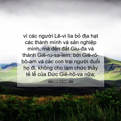 Picture 07 - 2 Sử Ký 11:14 VIE - vì các người Lê-vi lìa bỏ địa hạt - Bible Verse Picture
