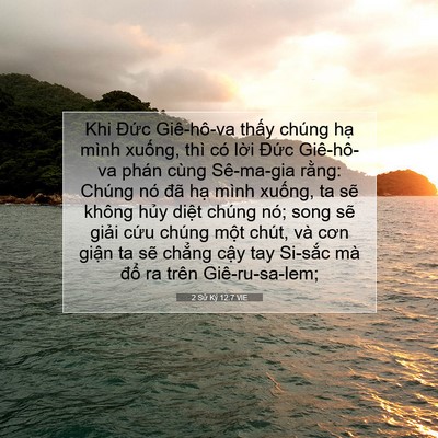 Picture 07 - 2 Sử Ký 12:7 VIE - Khi Đức Giê-hô-va thấy chúng hạ mình - Bible Verse Picture