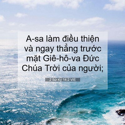 Picture 07 - 2 Sử Ký 14:2 VIE - A-sa làm điều thiện và ngay thẳng - Bible Verse Picture