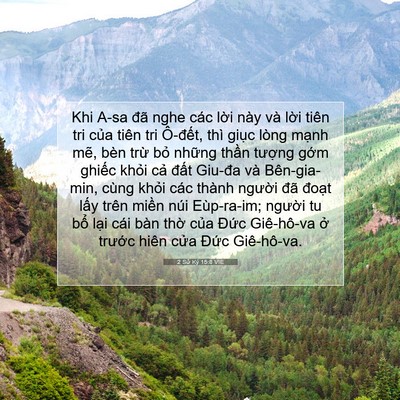 Picture 07 - 2 Sử Ký 15:8 VIE - Khi A-sa đã nghe các lời này và lời - Bible Verse Picture