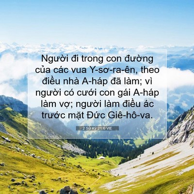Picture 07 - 2 Sử Ký 21:6 VIE - Người đi trong con đường của các vua - Bible Verse Picture