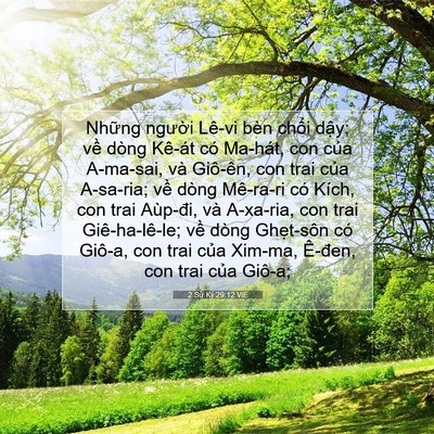Picture 07 - 2 Sử Ký 29:12 VIE - Những người Lê-vi bèn chổi dậy; về - Bible Verse Picture