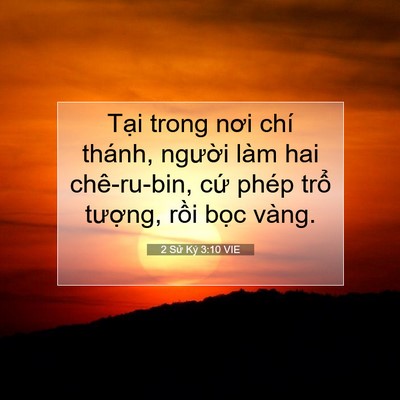 Picture 07 - 2 Sử Ký 3:10 VIE - Tại trong nơi chí thánh, người làm hai - Bible Verse Picture