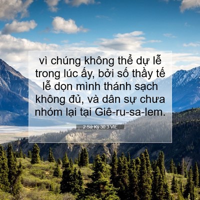 Picture 07 - 2 Sử Ký 30:3 VIE - vì chúng không thể dự lễ trong lúc - Bible Verse Picture