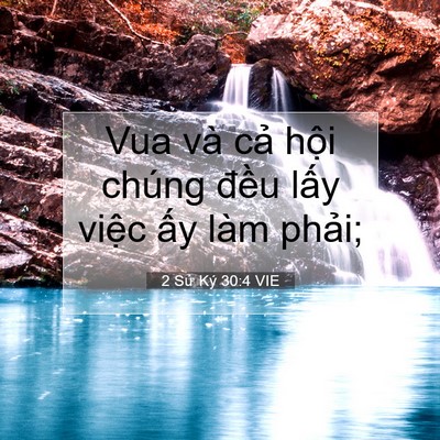 Picture 07 - 2 Sử Ký 30:4 VIE - Vua và cả hội chúng đều lấy việc - Bible Verse Picture