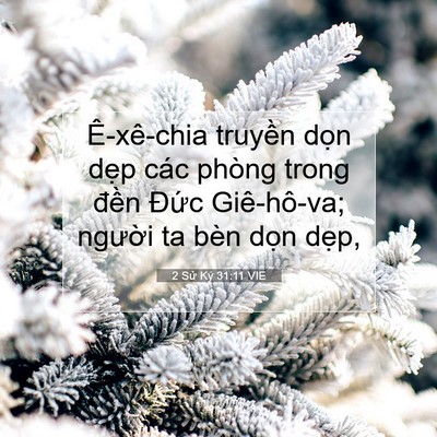 Picture 07 - 2 Sử Ký 31:11 VIE - Ê-xê-chia truyền dọn dẹp các phòng - Bible Verse Picture