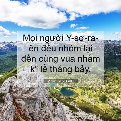 Picture 07 - 2 Sử Ký 5:3 VIE - Mọi người Y-sơ-ra-ên đều nhóm lại - Bible Verse Picture