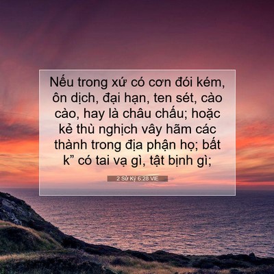Picture 07 - 2 Sử Ký 6:28 VIE - Nếu trong xứ có cơn đói kém, ôn dịch, - Bible Verse Picture