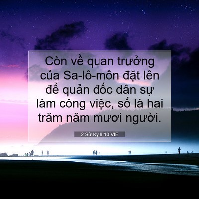 Picture 07 - 2 Sử Ký 8:10 VIE - Còn về quan trưởng của Sa-lô-môn đặt - Bible Verse Picture
