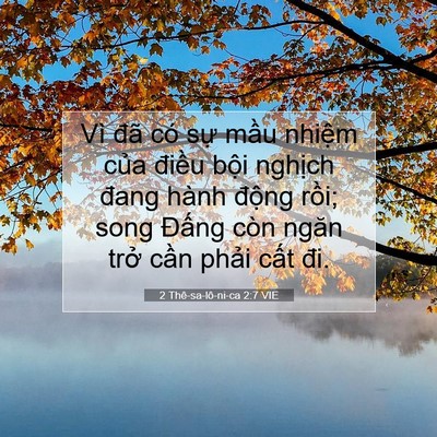 Picture 07 - 2 Thê-sa-lô-ni-ca 2:7 VIE - Vì đã có sự mầu nhiệm của điều - Bible Verse Picture