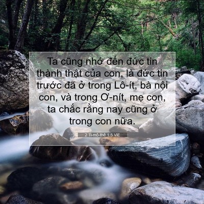 Picture 07 - 2 Ti-mô-thê 1:5 VIE - Ta cũng nhớ đến đức tin thành thật - Bible Verse Picture