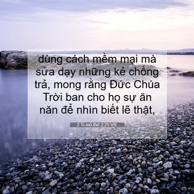Picture 07 - 2 Ti-mô-thê 2:25 VIE - dùng cách mềm mại mà sửa dạy những - Bible Verse Picture