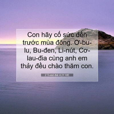 Picture 07 - 2 Ti-mô-thê 4:21 VIE - Con hãy cố sức đến trước mùa đông. - Bible Verse Picture