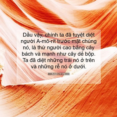Picture 07 - A-mốt 2:9 VIE - Dầu vậy, chính ta đã tuyệt diệt - Bible Verse Picture