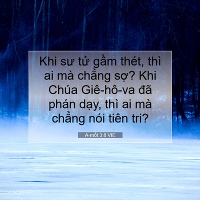 Picture 07 - A-mốt 3:8 VIE - Khi sư tử gầm thét, thì ai mà chẳng - Bible Verse Picture