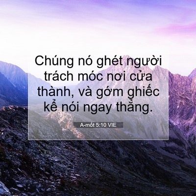 Picture 07 - A-mốt 5:10 VIE - Chúng nó ghét người trách móc nơi cửa - Bible Verse Picture