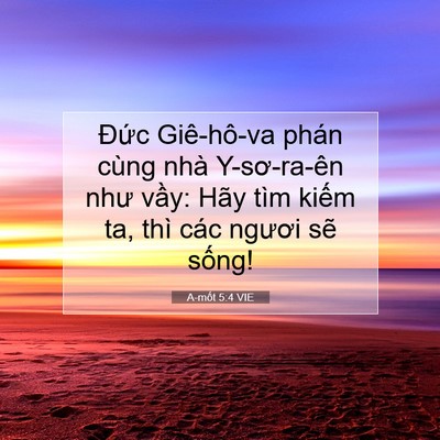 Picture 07 - A-mốt 5:4 VIE - Đức Giê-hô-va phán cùng nhà Y-sơ-ra-ên - Bible Verse Picture