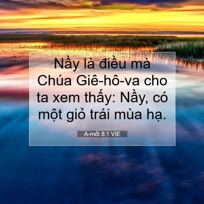 Picture 07 - A-mốt 8:1 VIE - Nầy là điều mà Chúa Giê-hô-va cho ta - Bible Verse Picture