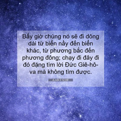 Picture 07 - A-mốt 8:12 VIE - Bấy giờ chúng nó sẽ đi dông dài từ - Bible Verse Picture