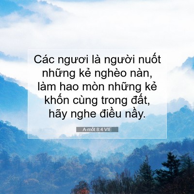 Picture 07 - A-mốt 8:4 VIE - Các ngươi là người nuốt những kẻ - Bible Verse Picture