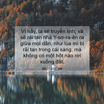 Picture 07 - A-mốt 9:9 VIE - Vì nầy, ta sẽ truyền lịnh, và sẽ - Bible Verse Picture