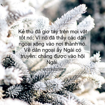 Picture 07 - Ai Ca 1:10 VIE - Kẻ thù đã giơ tay trên mọi vật tốt - Bible Verse Picture
