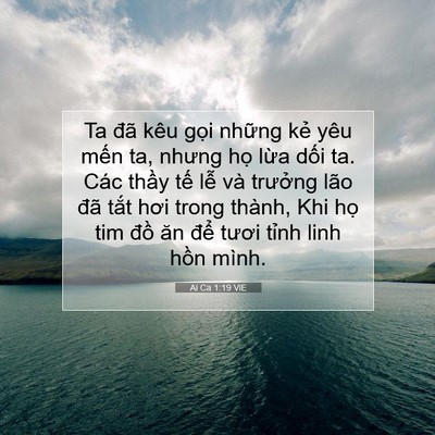 Picture 07 - Ai Ca 1:19 VIE - Ta đã kêu gọi những kẻ yêu mến ta, - Bible Verse Picture