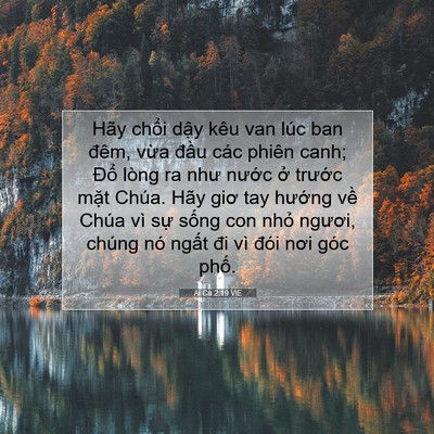 Picture 07 - Ai Ca 2:19 VIE - Hãy chổi dậy kêu van lúc ban đêm, vừa - Bible Verse Picture