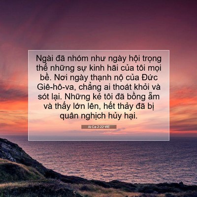 Picture 07 - Ai Ca 2:22 VIE - Ngài đã nhóm như ngày hội trọng thể - Bible Verse Picture