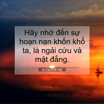 Picture 07 - Ai Ca 3:19 VIE - Hãy nhớ đến sự hoạn nạn khốn khổ - Bible Verse Picture