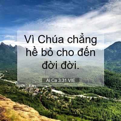 Picture 07 - Ai Ca 3:31 VIE - Vì Chúa chẳng hề bỏ cho đến đời - Bible Verse Picture