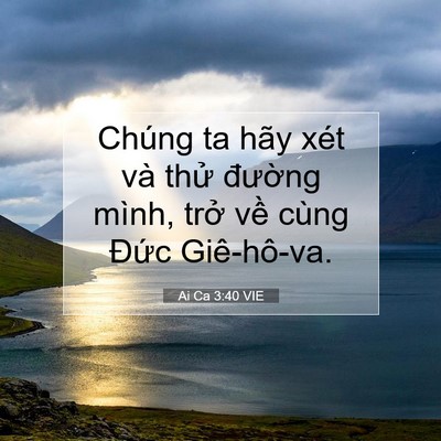 Picture 07 - Ai Ca 3:40 VIE - Chúng ta hãy xét và thử đường mình, - Bible Verse Picture
