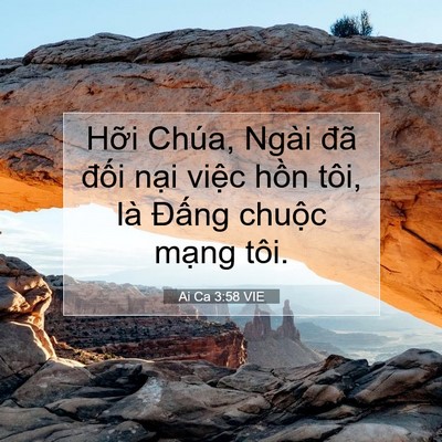 Picture 07 - Ai Ca 3:58 VIE - Hỡi Chúa, Ngài đã đối nại việc hồn - Bible Verse Picture