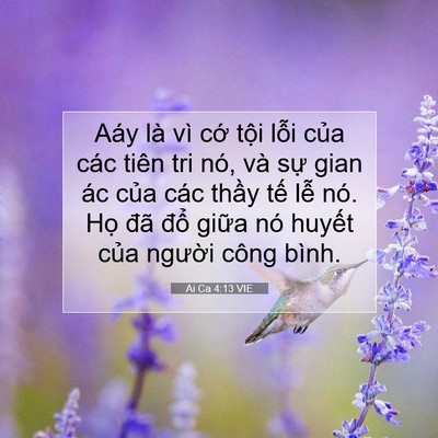 Picture 07 - Ai Ca 4:13 VIE - Aáy là vì cớ tội lỗi của các tiên - Bible Verse Picture