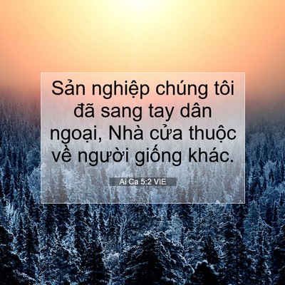 Picture 07 - Ai Ca 5:2 VIE - Sản nghiệp chúng tôi đã sang tay dân - Bible Verse Picture