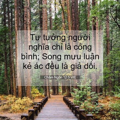 Picture 07 - Châm Ngôn 12:5 VIE - Tư tưởng người nghĩa chỉ là công - Bible Verse Picture