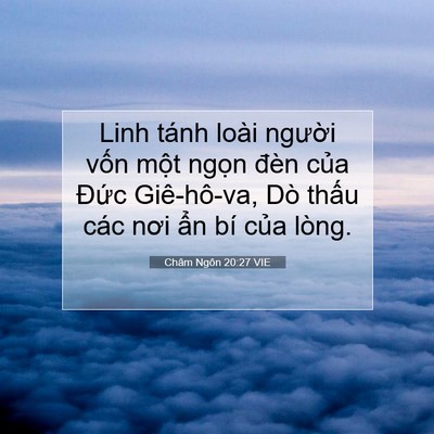 Picture 07 - Châm Ngôn 20:27 VIE - Linh tánh loài người vốn một ngọn - Bible Verse Picture