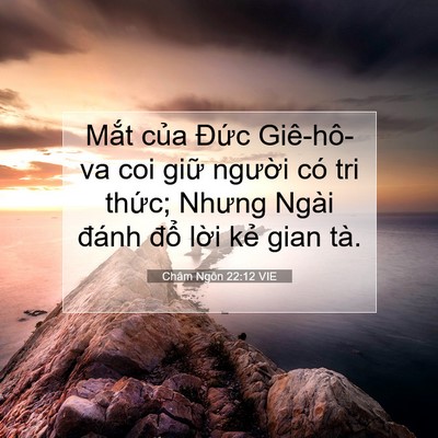 Picture 07 - Châm Ngôn 22:12 VIE - Mắt của Đức Giê-hô-va coi giữ người - Bible Verse Picture