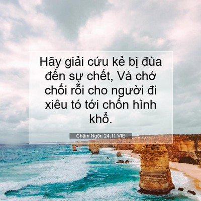 Picture 07 - Châm Ngôn 24:11 VIE - Hãy giải cứu kẻ bị đùa đến sự - Bible Verse Picture