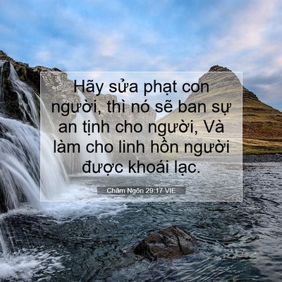 Picture 07 - Châm Ngôn 29:17 VIE - Hãy sửa phạt con người, thì nó sẽ ban - Bible Verse Picture